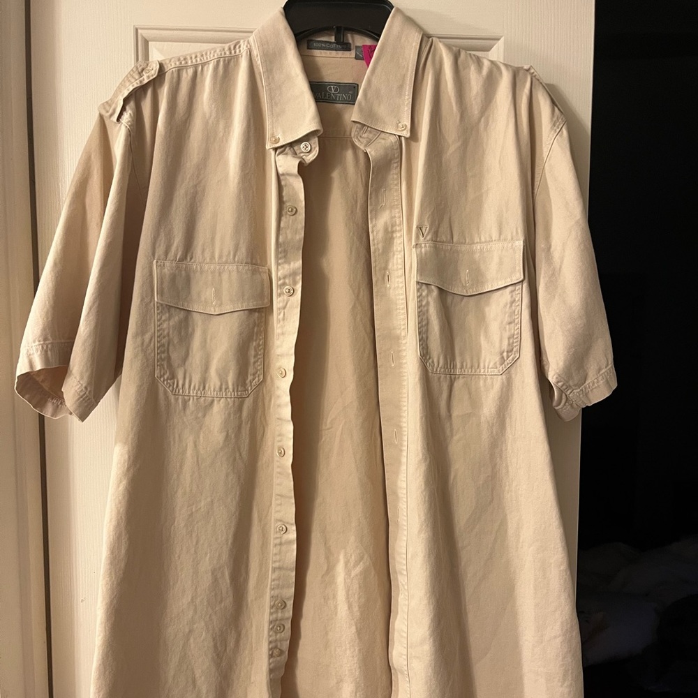 Men’s large Valentino beige shirt